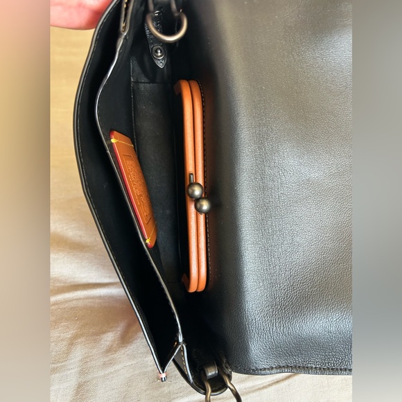 COACH 1941 Dinky Color Block Ombré Pink & Black Convertible Strap Crossbody Bag - Picture 12 of 15